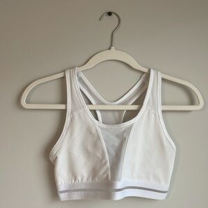White Nike Dri-Fit Sports Bra with Cut Out Size Small
